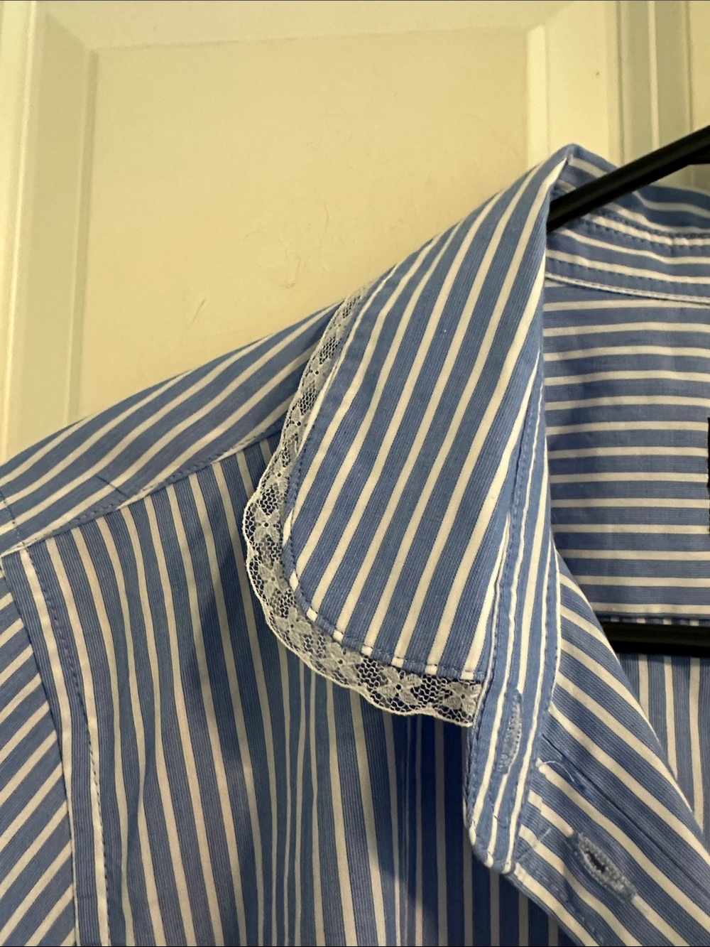 NWT J.Crew Jules Club-Collar Shirt in Striped Cotton Poplin size 14 - Picture 7 of 14